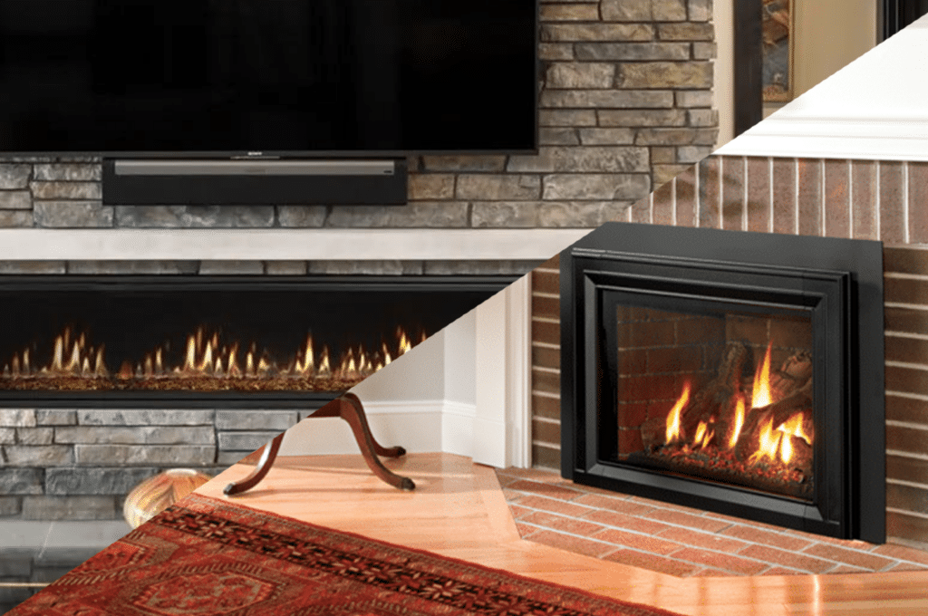 Gas fireplace insert and new gas fireplace options for New Hampshire homes